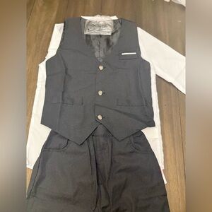 Kids Black Vest and Pants Set